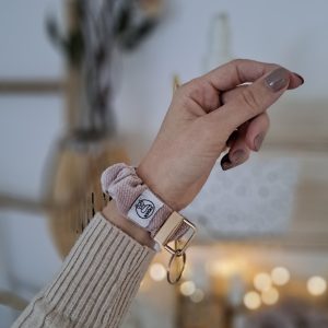 Scrunchie kulcstartó - Rose