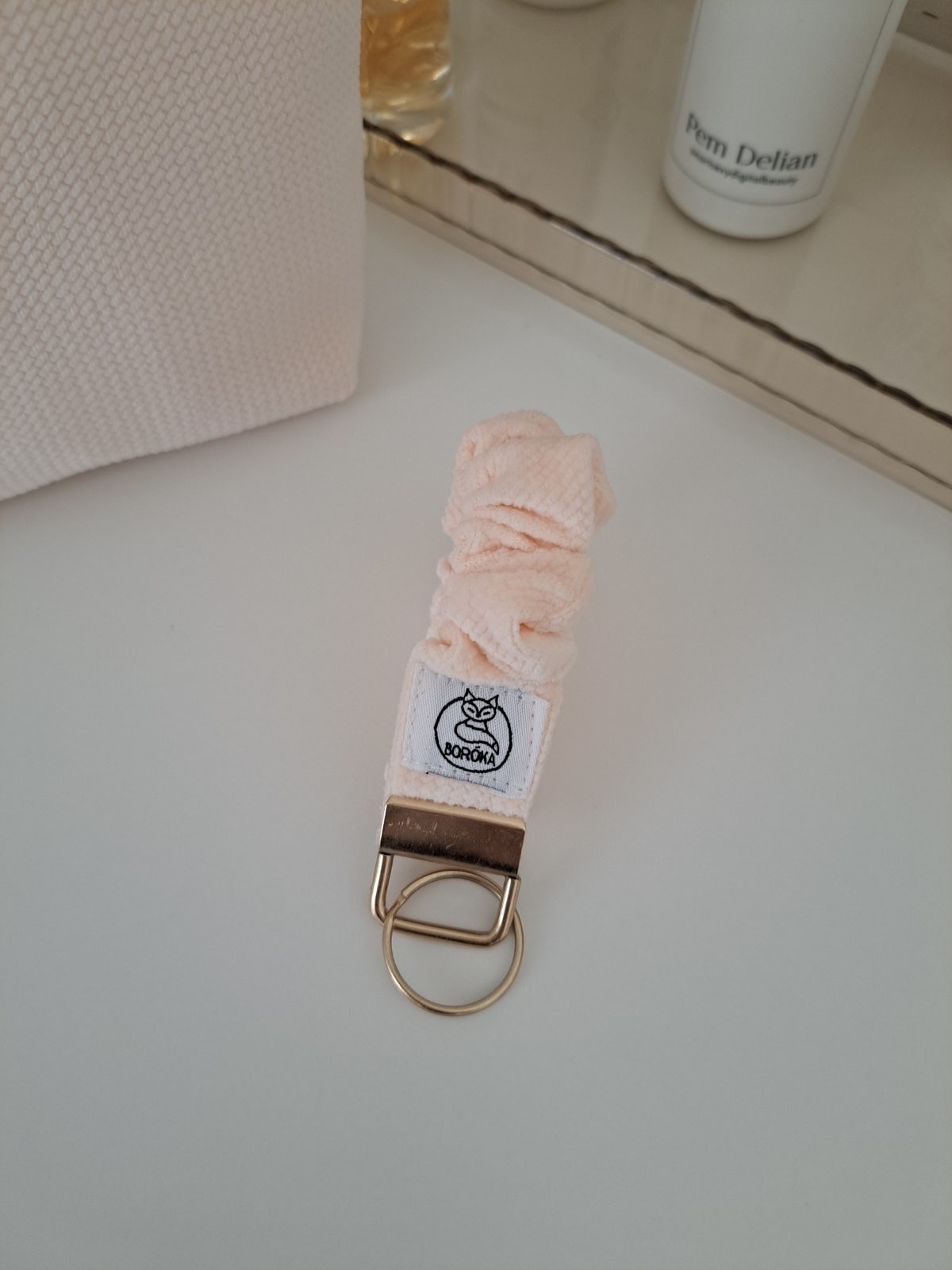 Scrunchie kulcstartó - Púder - Image 2