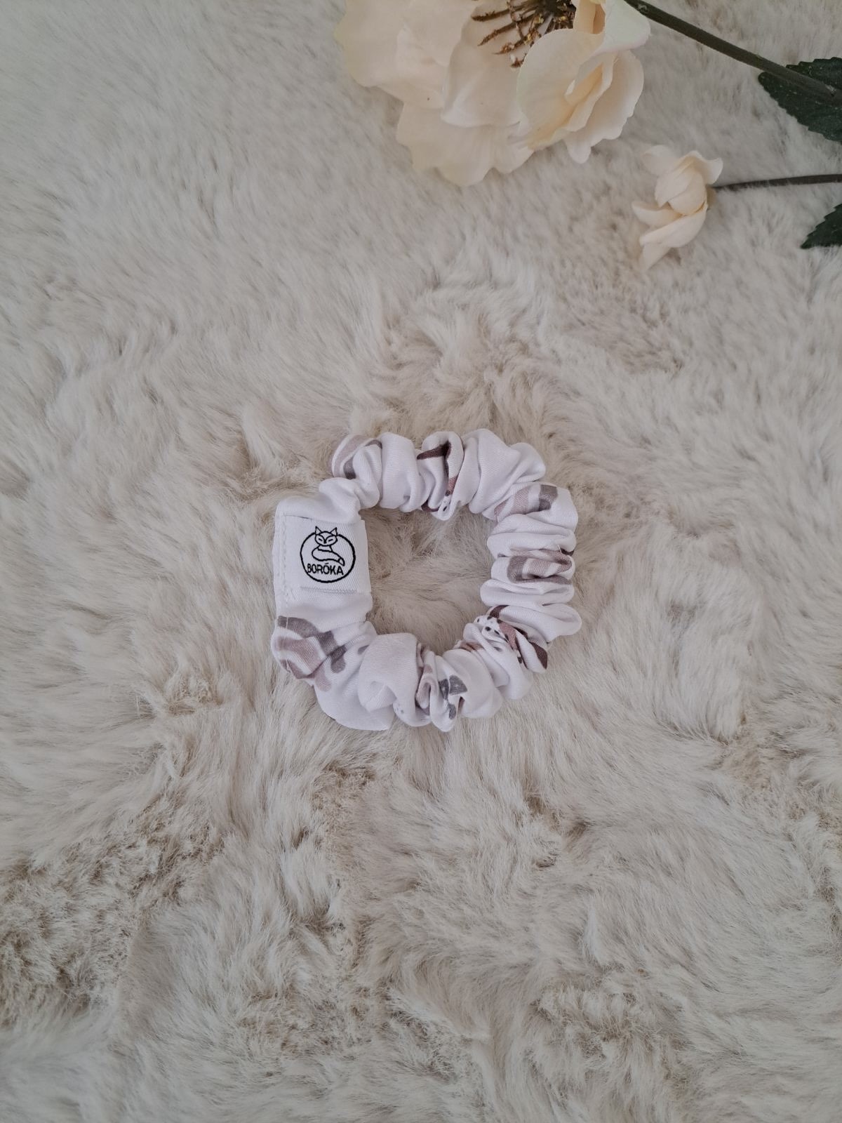 Scrunchie, kímélő hajgumi - Szivárványrét